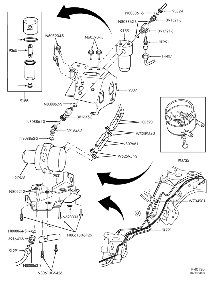 Схема FUEL SYSTEM AND CALIBRATION-Fuel system - line installation & related parts - NGV - L.H. - Page C