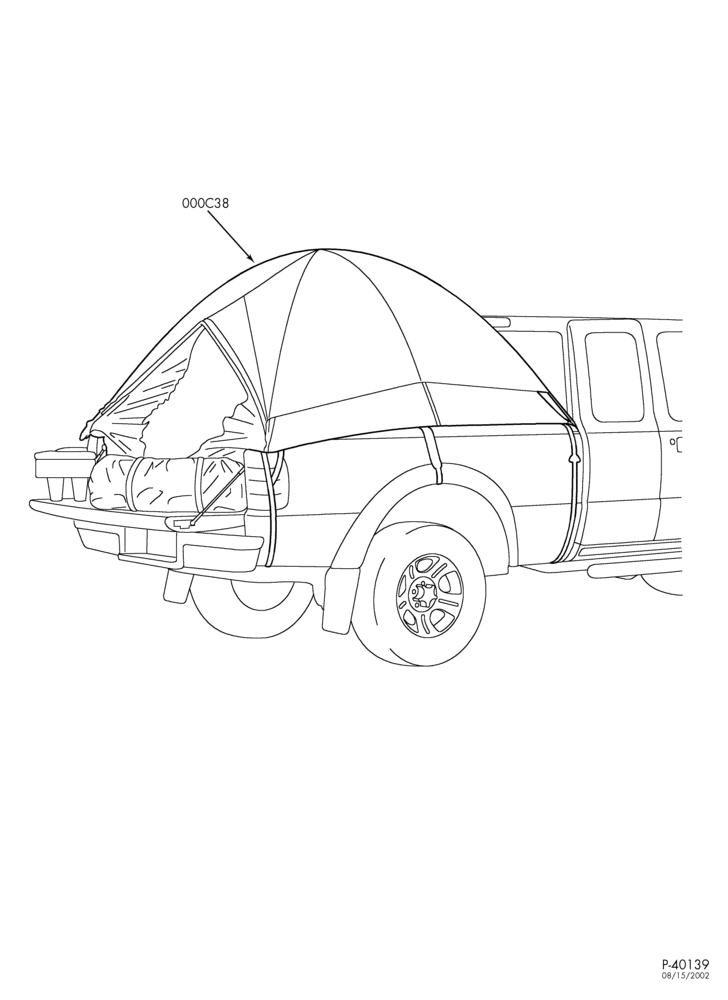 Схема LIFT/TAILGATE, BACK-OF-CAB, BACK WINDOW-Accessory bed tent-R