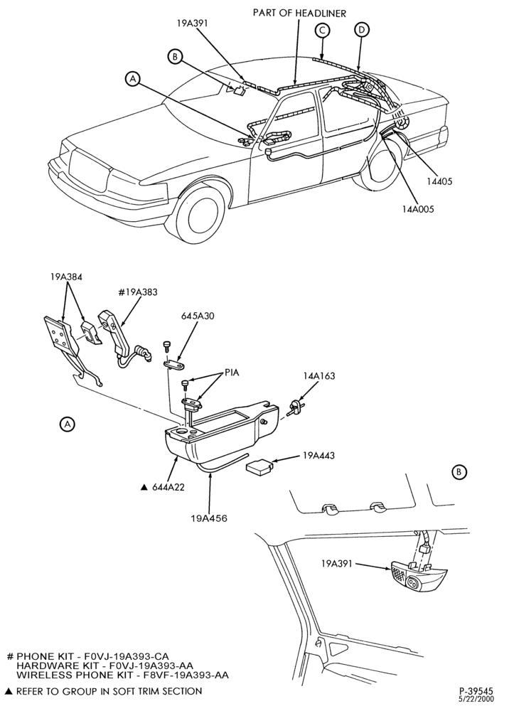 Схема Аудиосистема, ANTENNAS AND SPEAKERS-Radio, telephone wiring & related parts - Page A