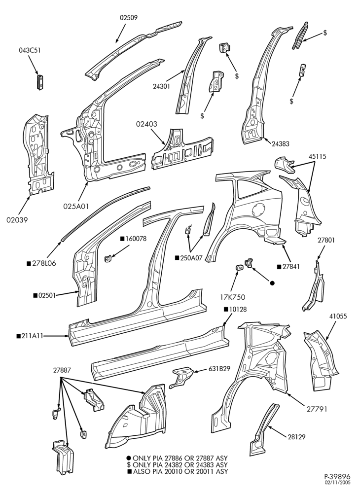 Схема SHEET METAL-58 - upper body side sheet metal