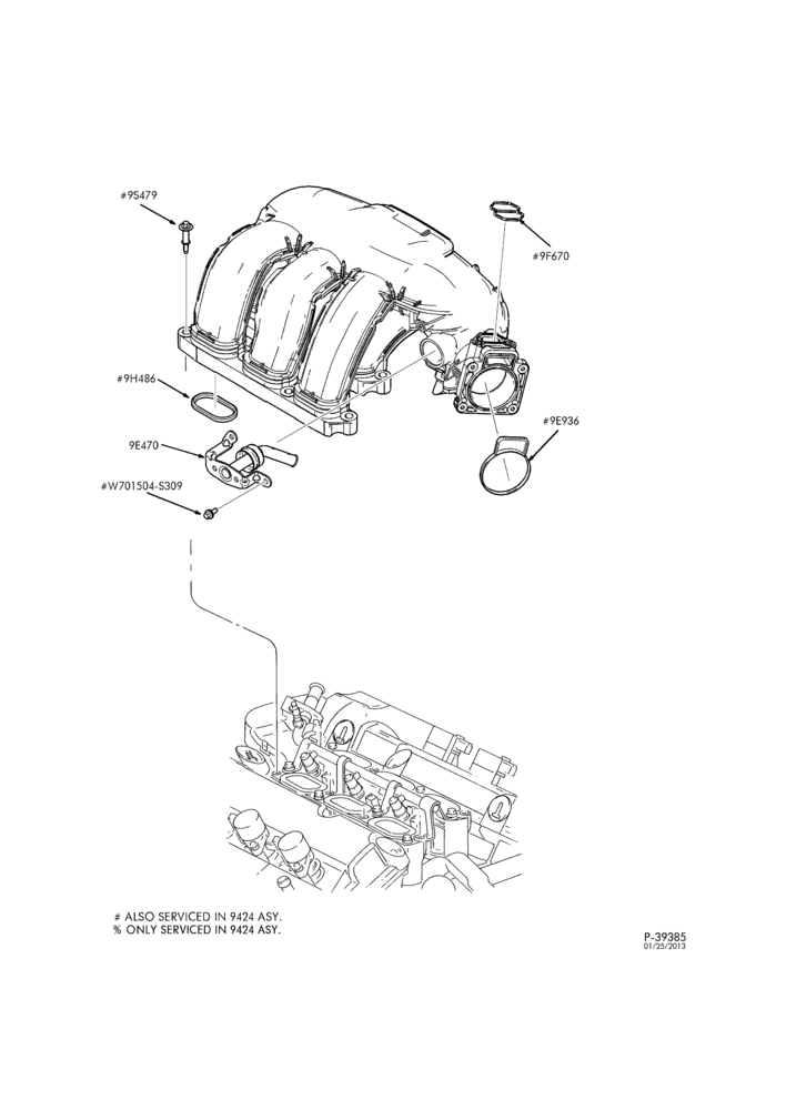 Схема 6 CYL. 3.0L - DOHC-Fuel injection injectors, fuel lines - manifold & related parts - upper