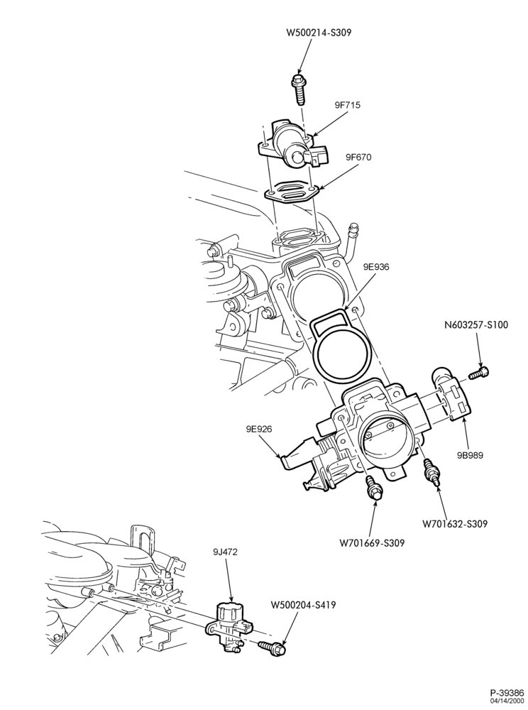 Схема 6 CYL. 3.0L - DOHC-Fuel injection injectors, fuel lines, manifold & related parts - intake components