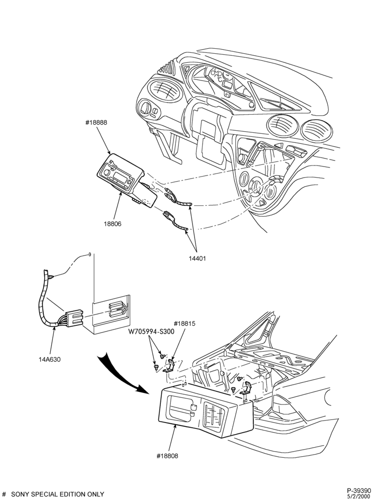 Схема Аудиосистема, ANTENNAS AND SPEAKERS-Radio & related parts - Sony edition