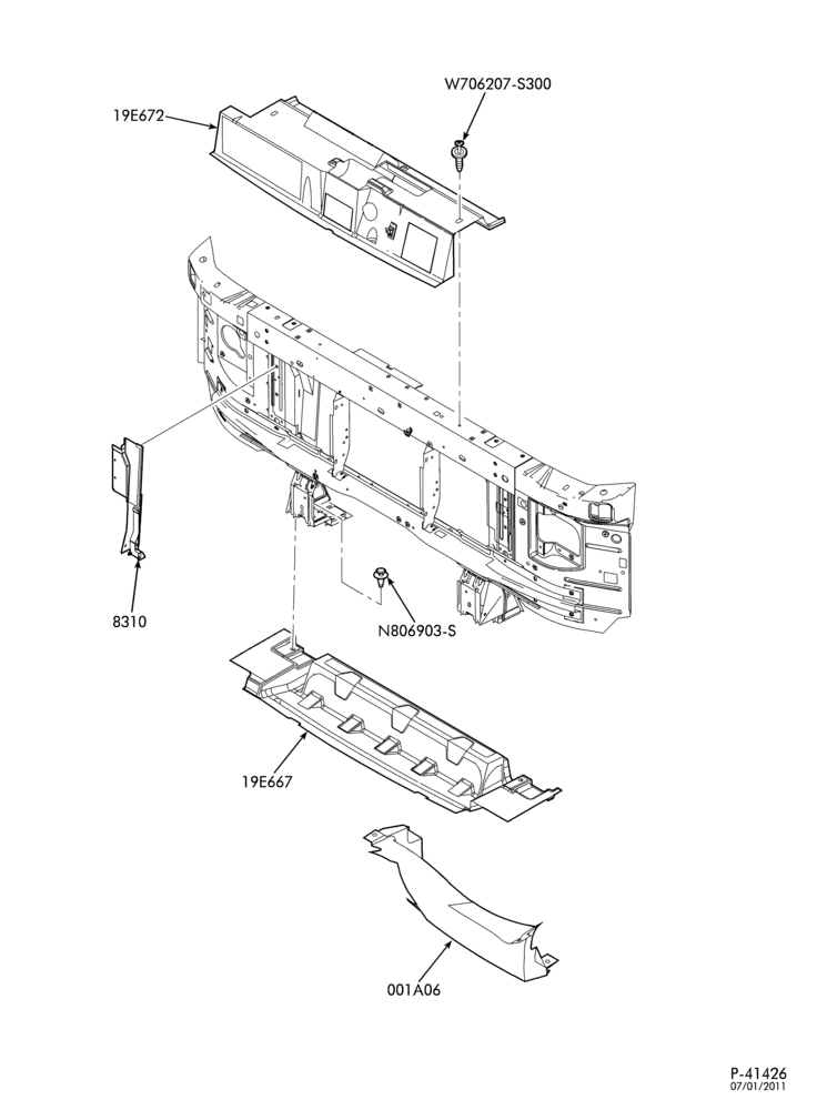 Схема Радиатор, GRILL AND COOLING-Radiator grille air deflectors - 8cyl. 5.4L & 10cyl. 6.8L