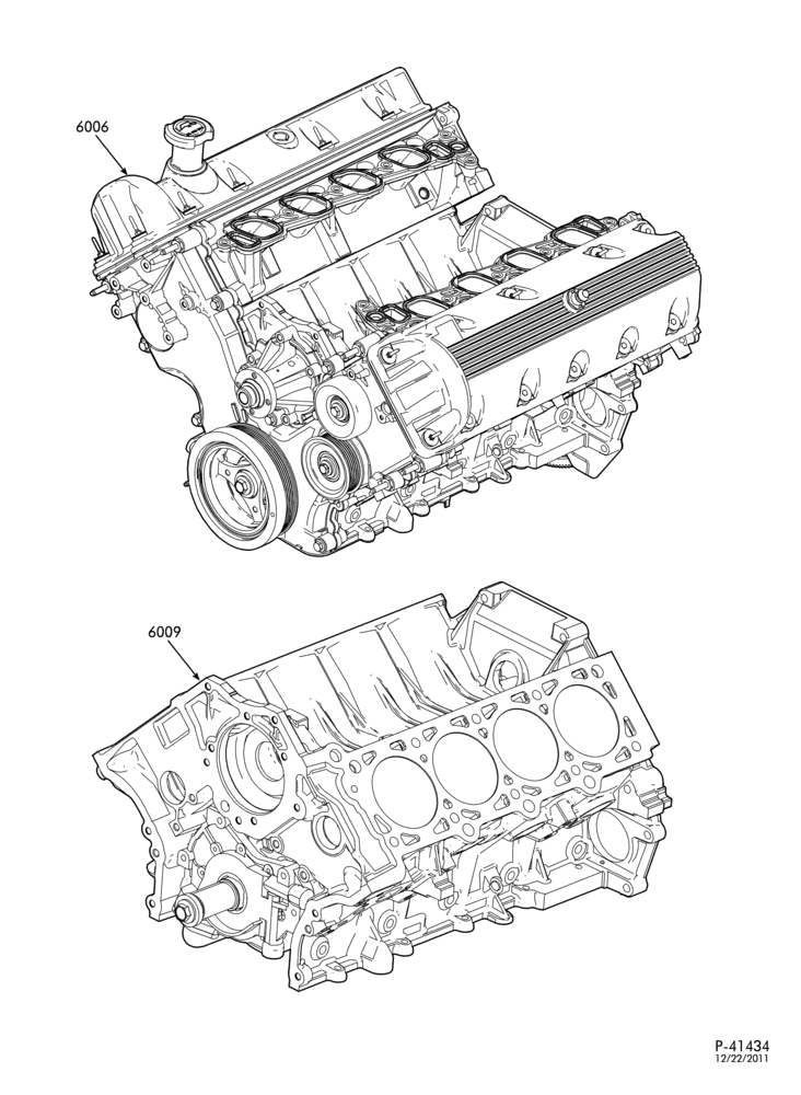 Схема 8 CYL. 4.6L - SOHC-Short block