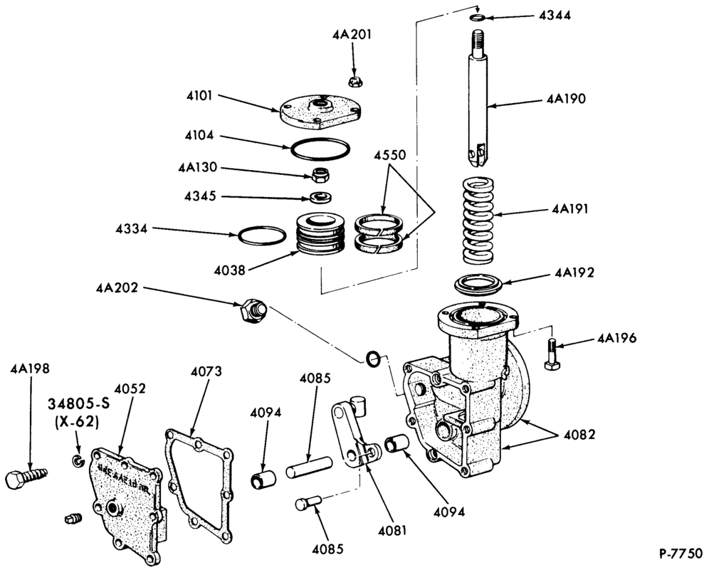 Схема SHIFT SYSTEM-(1980/87)-single and tandem w/o torsion spring shift-B-C-CT-F-L-LN-