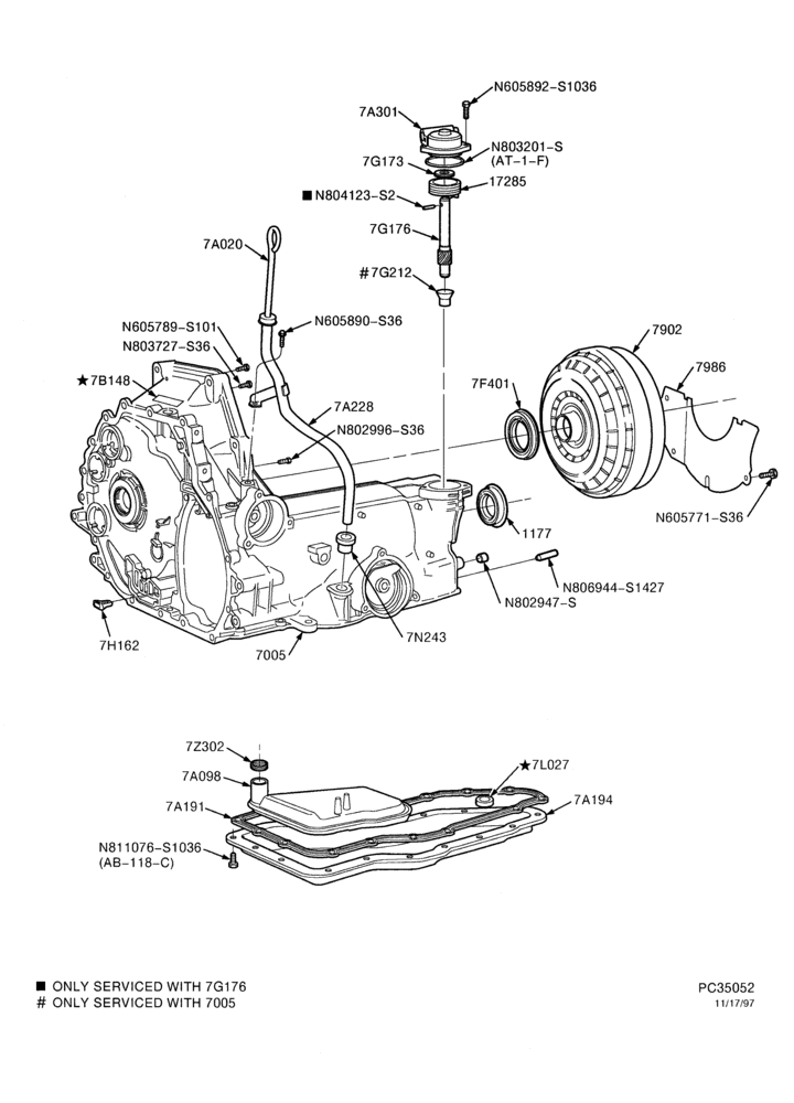 Схема AX4S TYPE - INTERNAL PARTS-Case, converter assembly & related parts
