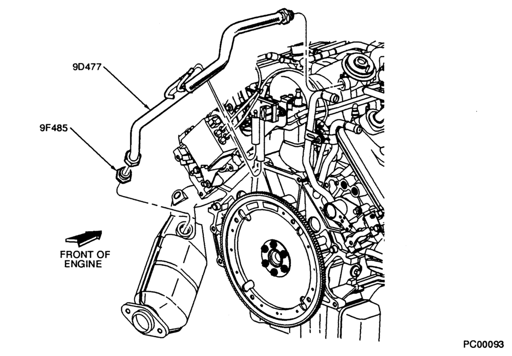 Схема MANIFOLDS, THERMOSTATS & EMISSION PARTS-Emission system - exhaust gas recirculation (E.G.R.) - tube & related parts