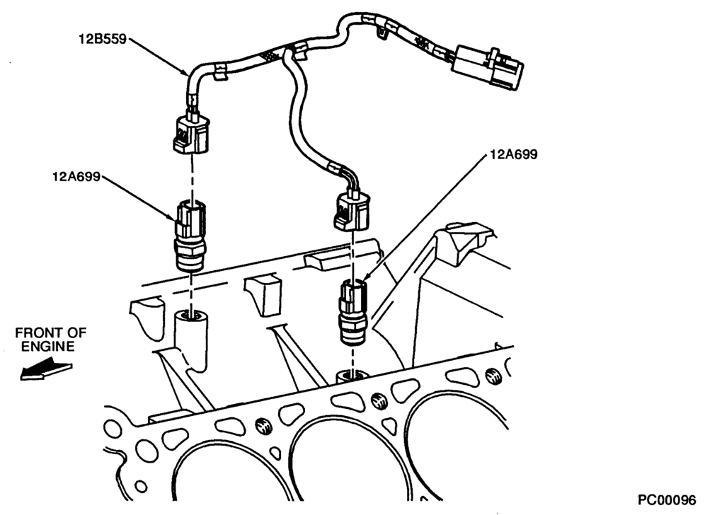 Схема Генератор, INSTRUMENT CLUSTER, BATTERY-Knock sensor & wiring harness assembly