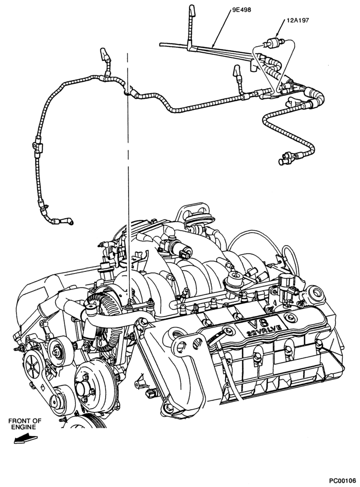 Схема FUEL SYSTEM AND CALIBRATION-Vacuum control connector asy.