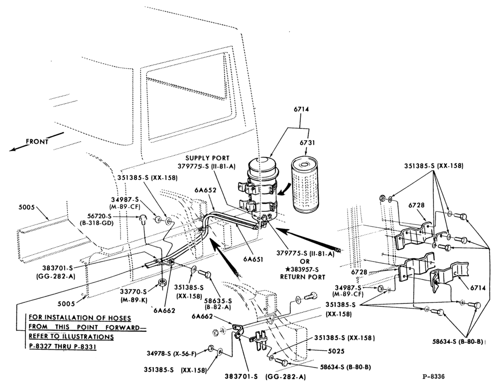 Схема 6 CYL. 6.9L (426 C.I.D.) DIESEL - DETROIT 6-71-L-LN-LNT-LT900 - Page C