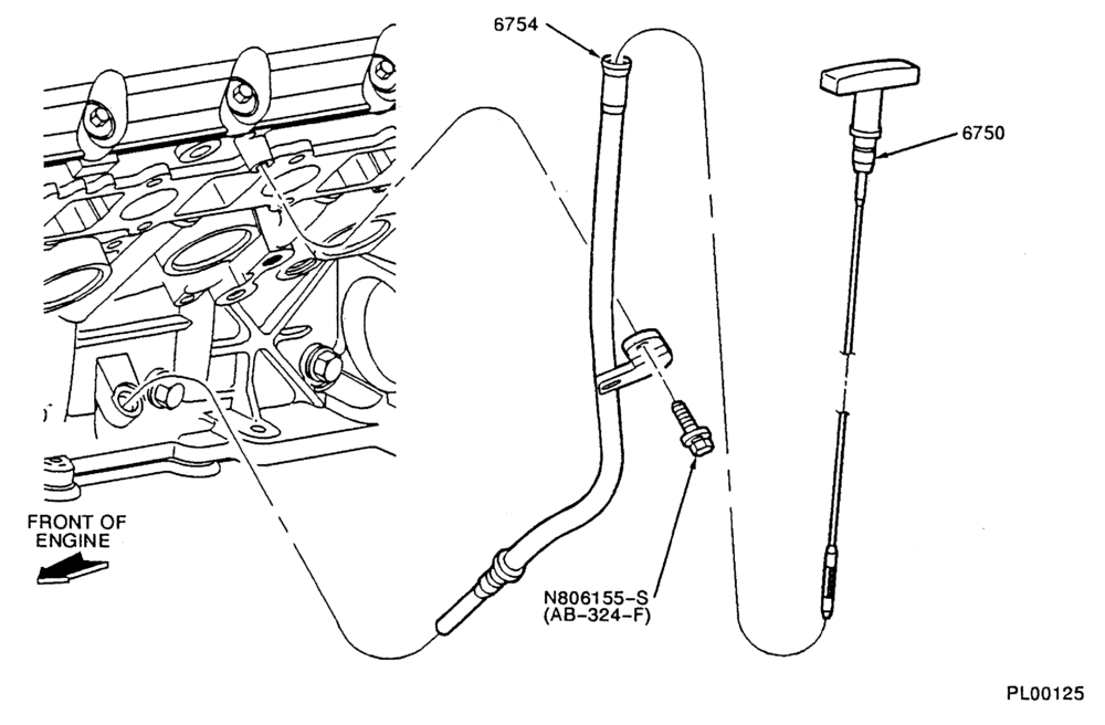 Схема 10 CYL. 6.8L-Oil level indicator, tube assembly & related parts-E250/450