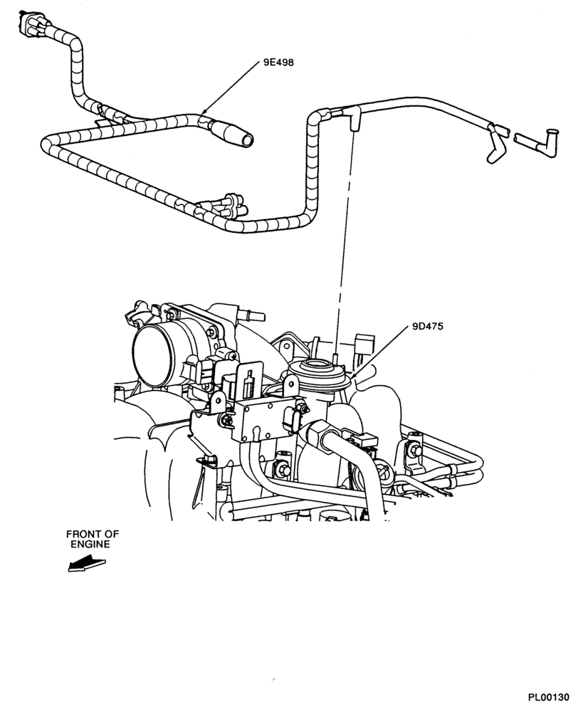 Схема 10 CYL. 6.8L-Emission vacuum control - connector assembly