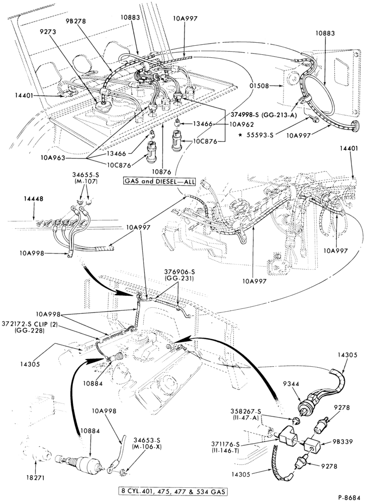 Схема ENGINE WARNING SYSTEM-Engine warning system-oil pressure and water temperature (passenger compartment)- - Page A