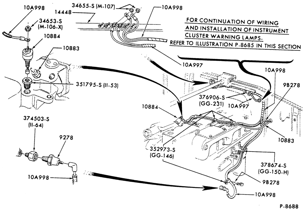 Схема ENGINE WARNING SYSTEM-Engine warning system-oil pressure and water temperature (engine compartment)- - Page A