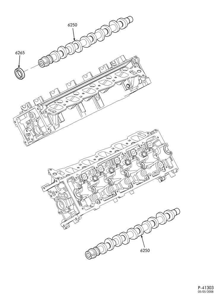 Схема 10 CYL. 6.8L-Camshaft-F250SD/550SD