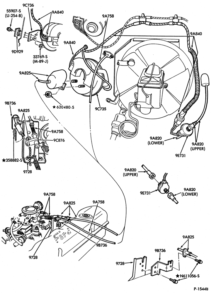 Схема 6 CYL. 4.9L (300 C.I.D.)-GAS-factory installed-engine