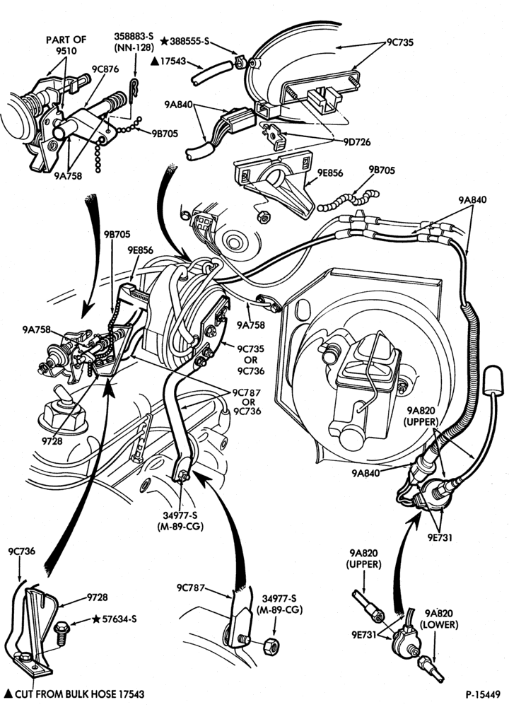 Схема 8 CYL. 5.0L (302 C.I.D.)-GAS ()-factory installed-engine