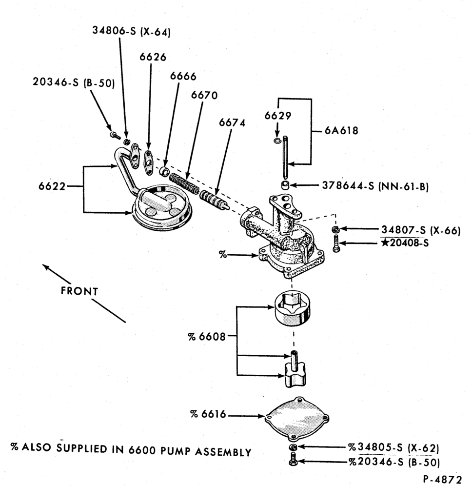 Схема 6 CYL. 4.9L (300 C.I.D.)-Oil pump (rotor type)