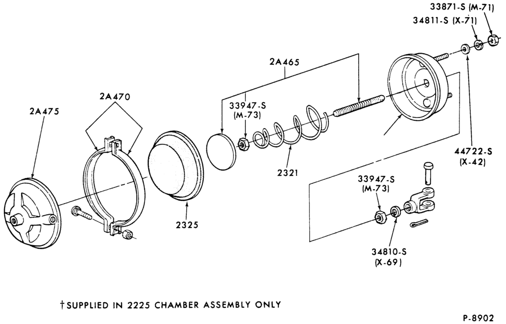 Схема BRAKE AIR CHAMBER-MGM cam-type service brake air chamber-B700