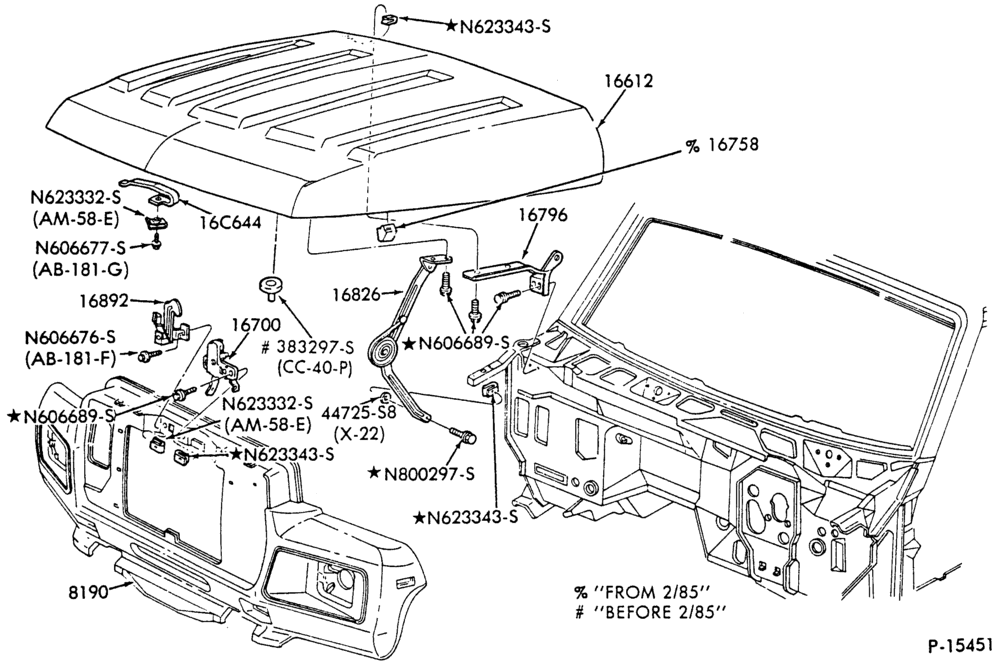 Схема Капот — Капот parts-B600/700