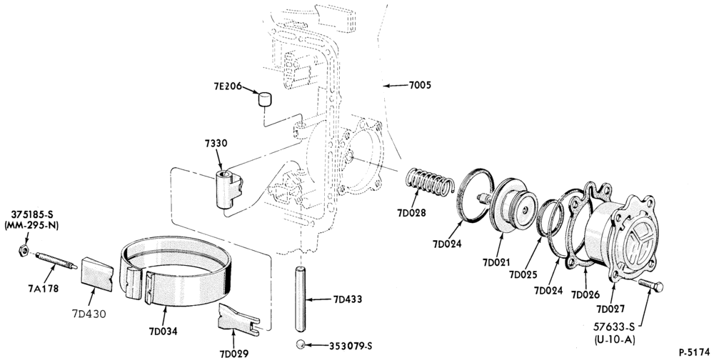 Схема C6 TYPE - INTERNAL PARTS-INTERNAL PARTS- intermediate servo and band-A,MA