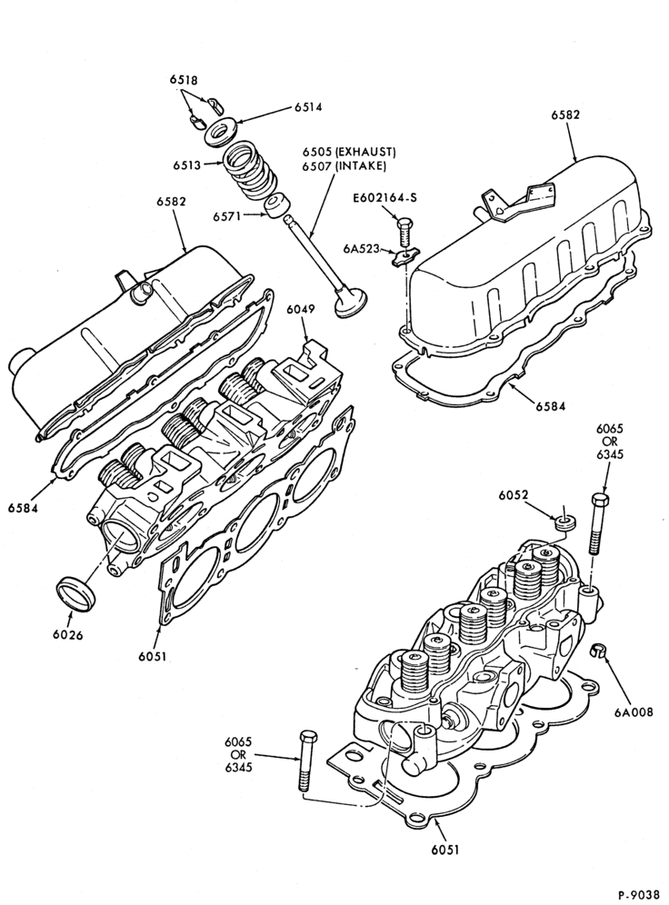 Схема 6 CYL. 2.9L 177 (C.I.D.)-Cylinder head valves and related parts