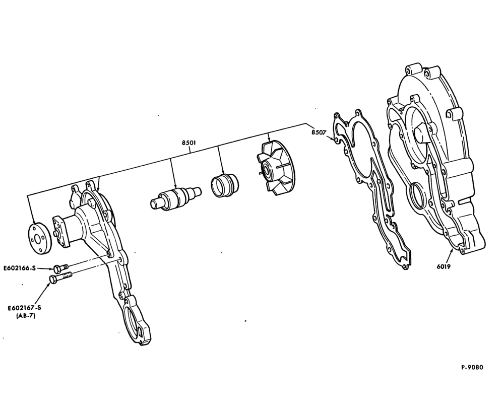 Схема WATER PUMP-WATER PUMP- 6 cyl. 171 (2.8L) and 177 (2.9L)-B