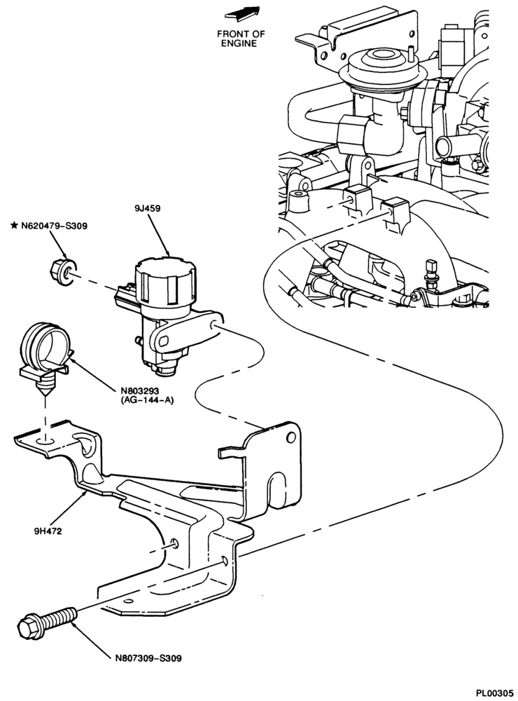 Схема 10 CYL. 6.8L-EVR bracket assembly & related parts