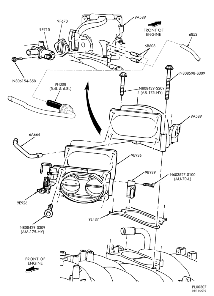 Схема 10 CYL. 6.8L-Throttle body & adaptor