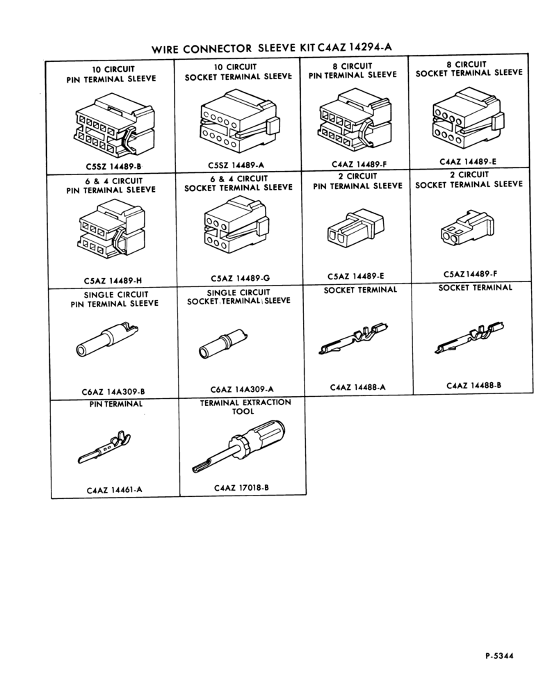 Схема ELECTRICAL SYSTEMS-Wire connection sleeve kits