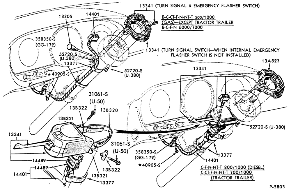 Схема ELECTRICAL SYSTEMS-Turn indicator wiring-B600/700