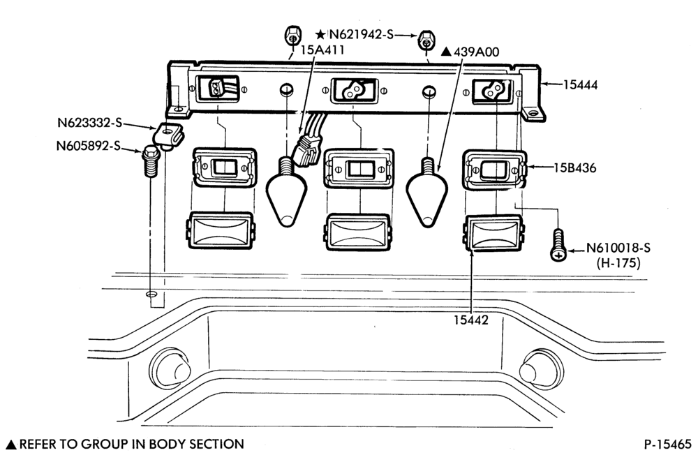 Схема 8 CYL. 5.8L (351 C.I.D.)-W-GAS-factory installed-passenger - Page B