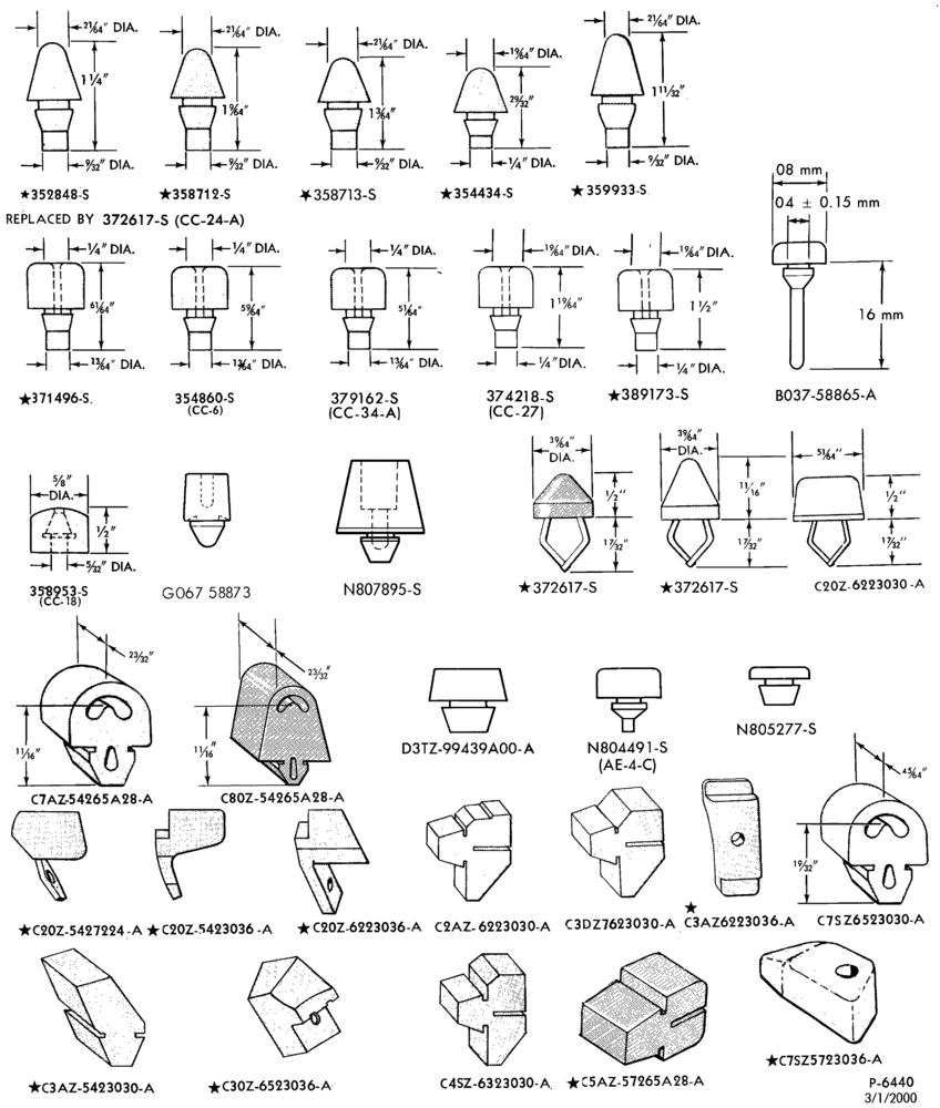 Схема BODY SIDES AND QUARTER-Door bumpers