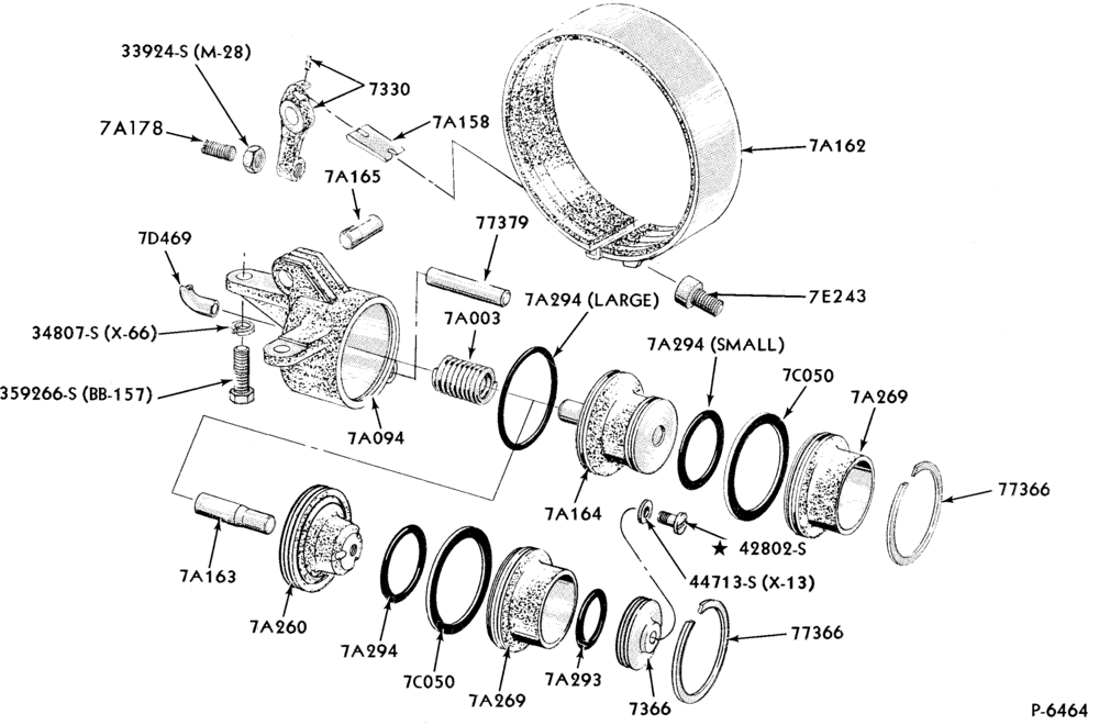Схема C/M TYPE - FMX - INTERNAL PARTS-INTERNAL PARTS - servo and band (front) - typical-A,MA