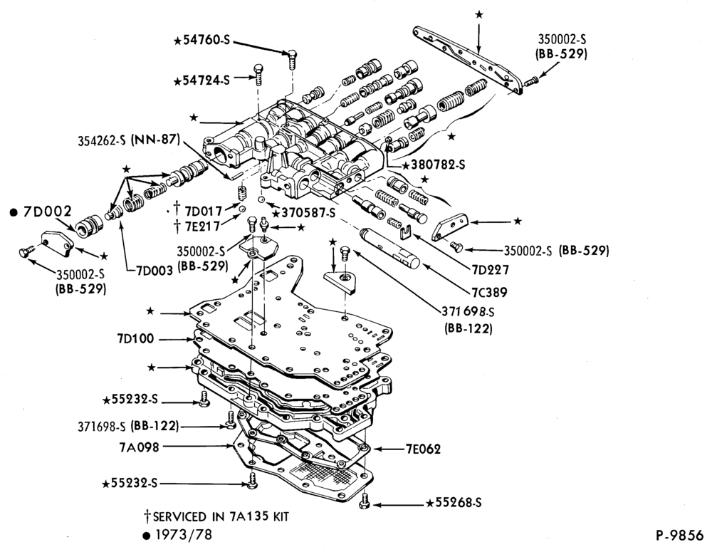 Схема C6 TYPE - INTERNAL PARTS-INTERNAL PARTS- main control valve body assy. (basic 7A100)-A,MA