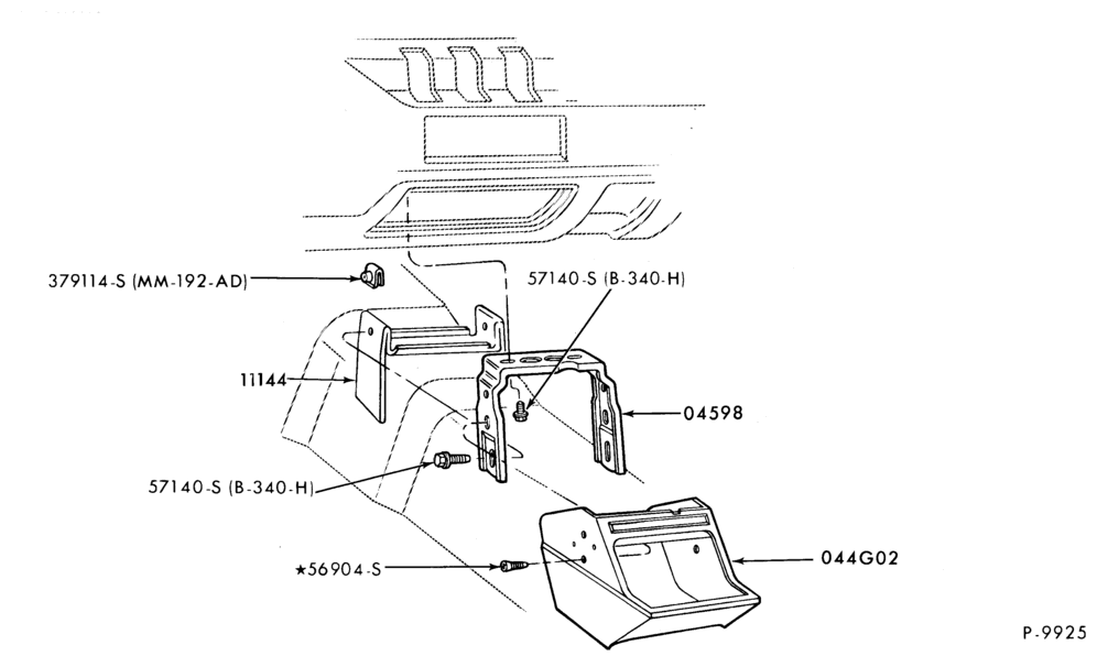 Схема BODY FRONT-Instrument panel cover and brace