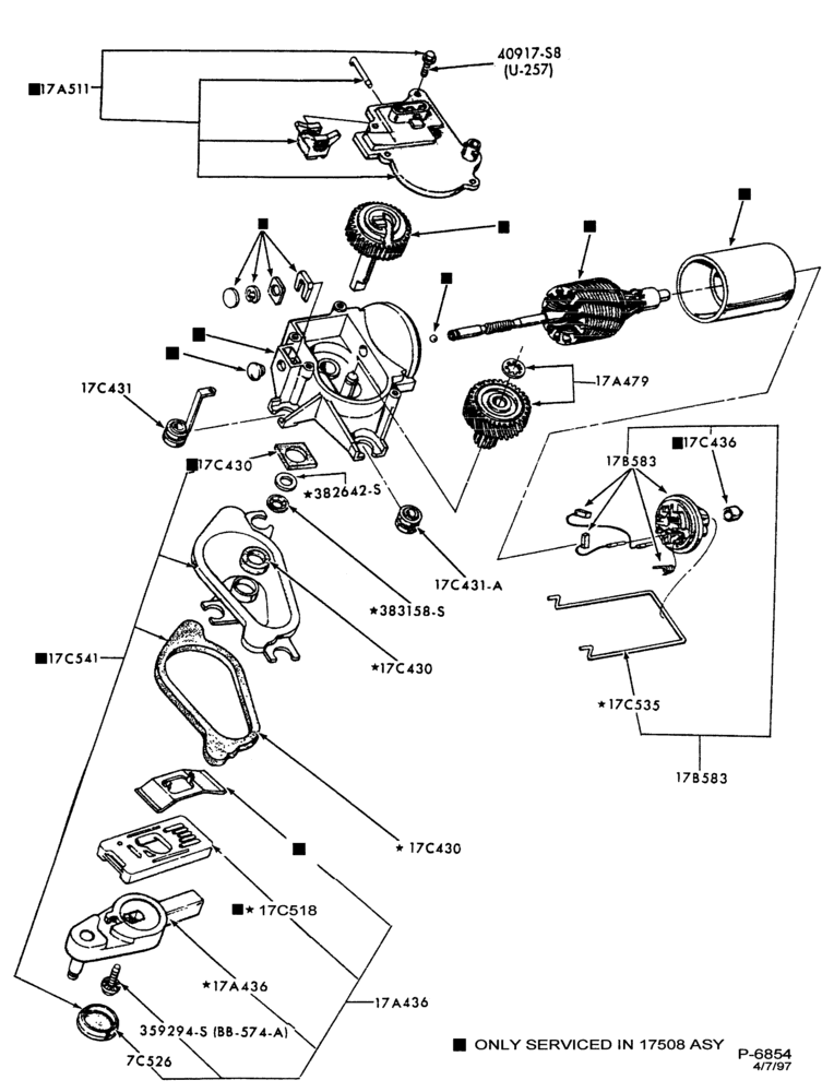 Схема SPEEDOMETER, BUMPERS, MIRRORS AND WIPERS-Windshield wiper and washer- wiper motor