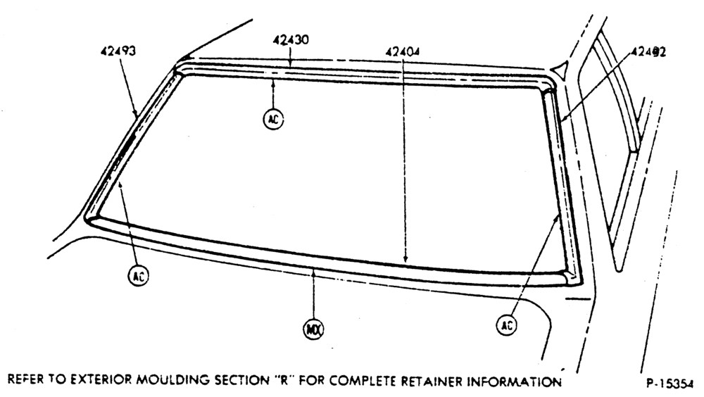 Схема BACK WINDOW - BODY TYPES 36 AND 54