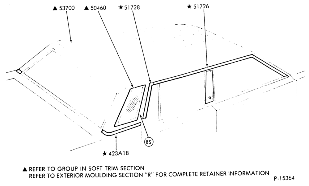 Схема ROOF AND BACK BELT - BODY TYPE 54