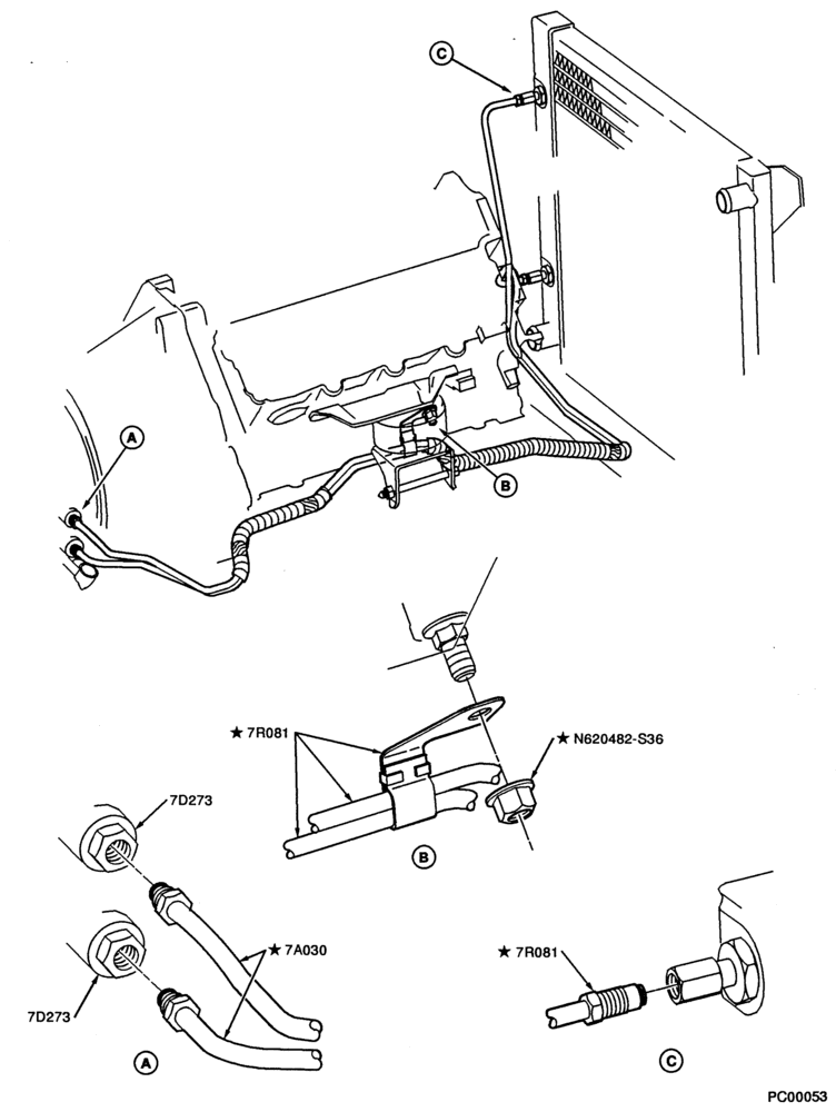 Схема 4R70W TYPE - EXTERNAL PARTS-Oil cooling system - 8 cyl. 4.6L