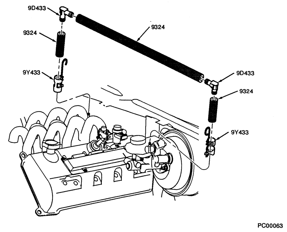 Схема FUEL SYSTEM AND CALIBRATION-Manifold - vacuum outlet