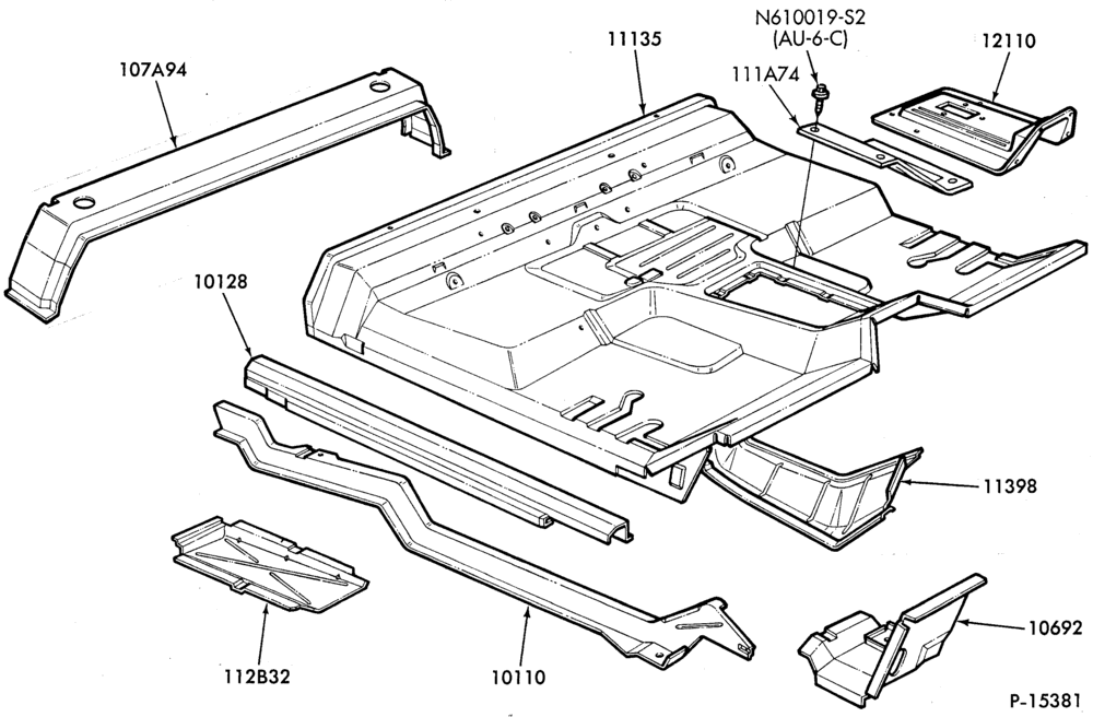 Схема SHEET METAL-Sheet metal parts - lower body-F100/350,F(Super