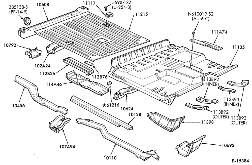 Схема SHEET METAL-Sheet metal parts - lower body-U150