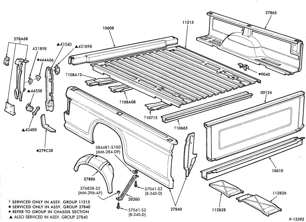 Схема SHEET METAL-SHEET METAL- w/o dual wheels-F100/350(99)