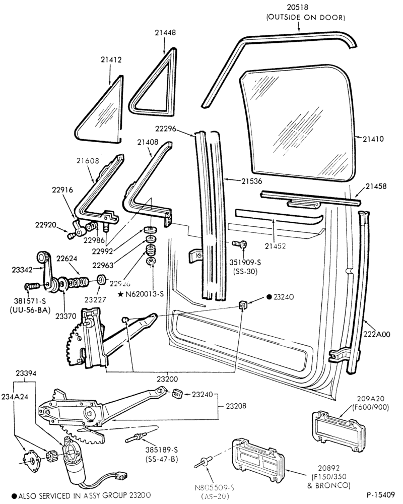 Схема COWL-Door window parts-F-FT600/900