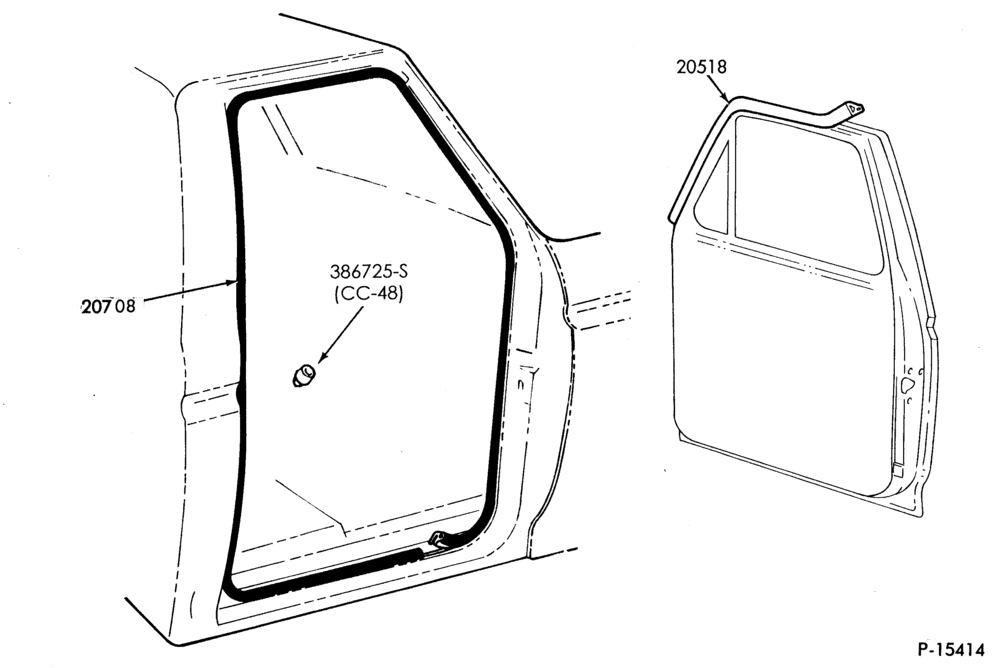 Схема COWL-Weatherstrip-door opening-F-FT600/900