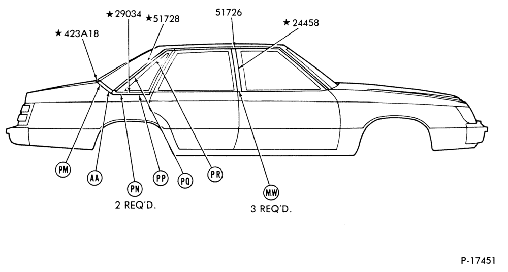 Схема BACK BELT SIDE AND ROOF DRIP SIDE - BODY TYPE 54
