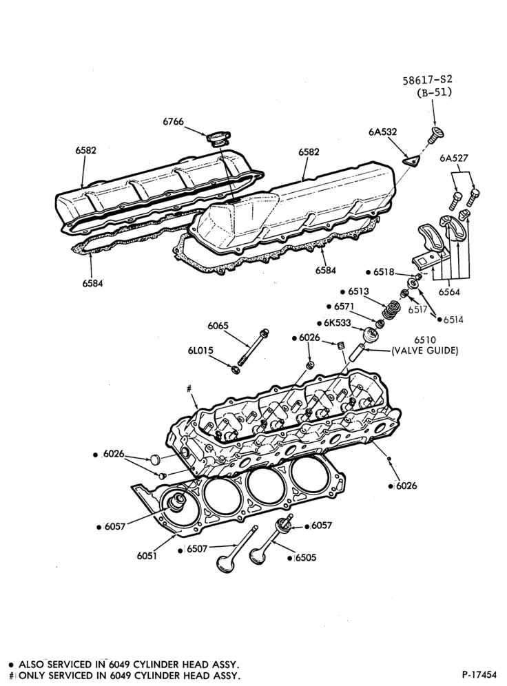 Схема 8 CYL. 7.3L (446 C.I.D.) | DIESEL-Cylinder head, valves and related parts