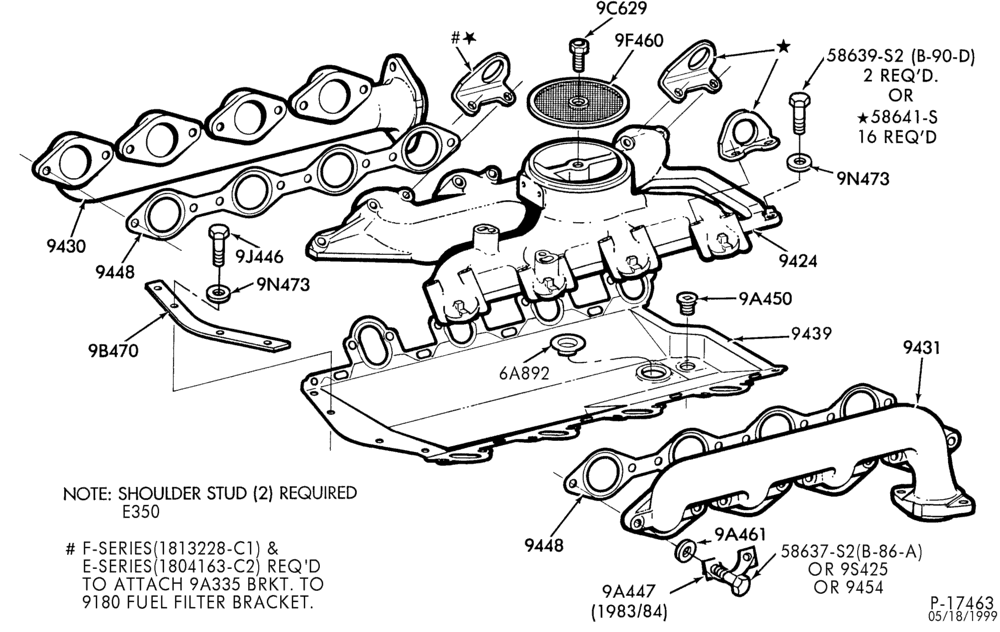 Схема 8 CYL. 6.9L (420 C.I.D.)-DIESEL-E-F250/350 - Page A